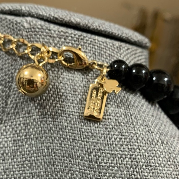 Kate Spade black glass bead statement necklace - Picture 5 of 13